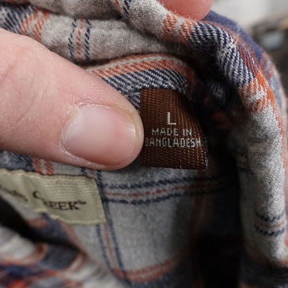 HOBBS CREEK LONG SLEEVE PLAID FLANNEL BUTTON DOWN SHIRT MENS SIZE L LARGE - Picture 7 of 7